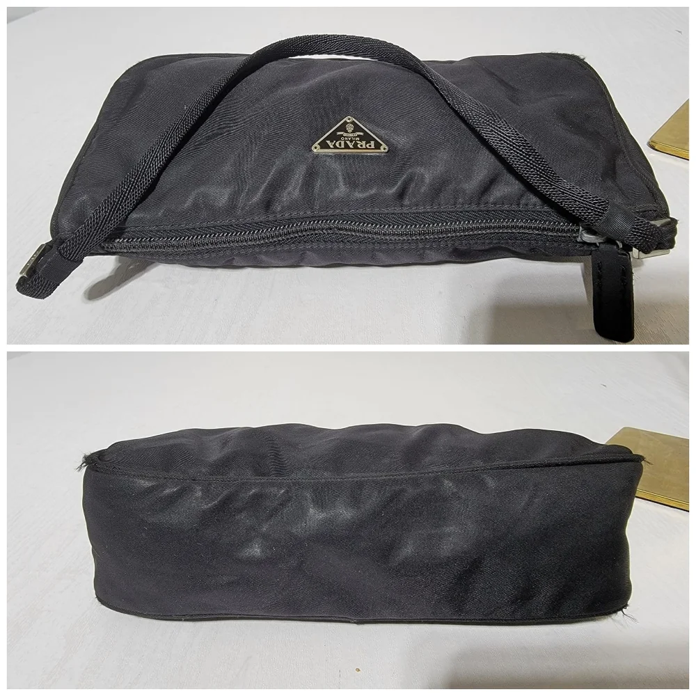 PRADA Tessuto Pochette Accessory Shoulder Bag Black - Picture 11 of 15
